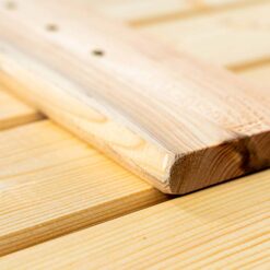 Piaskownica drewniana zamykana 120x120cm okrągłe deski naturalna + gratisy