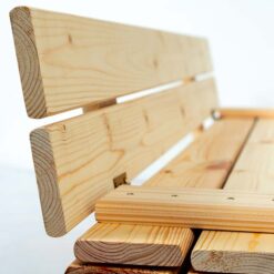 Piaskownica drewniana zamykana 120x120cm okrągłe deski naturalna + gratisy